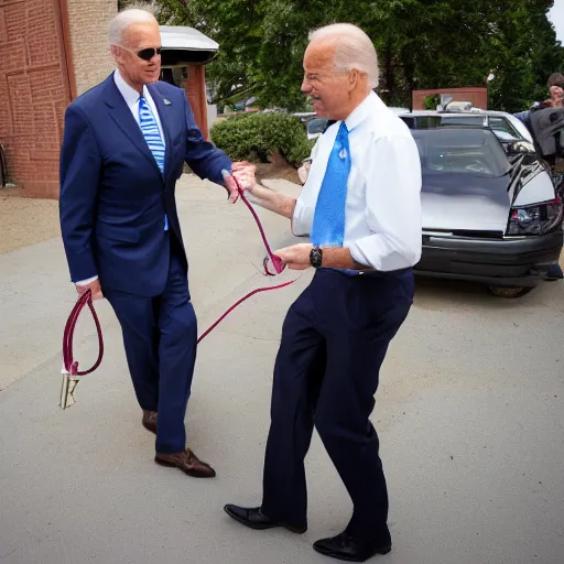 Image similar to joe biden searching for his keys