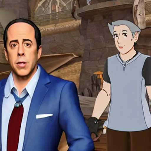 Prompt: jerry seinfeld in kingdom hearts