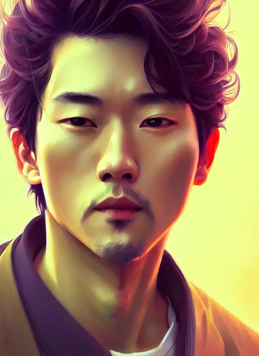 Prompt: handsome satoru gojo, half body shot, path traced, highly detailed, high quality, digital painting, alena aenami, lilia alvarado, shinji aramaki, karol bak, alphonse mucha, tom bagshaw