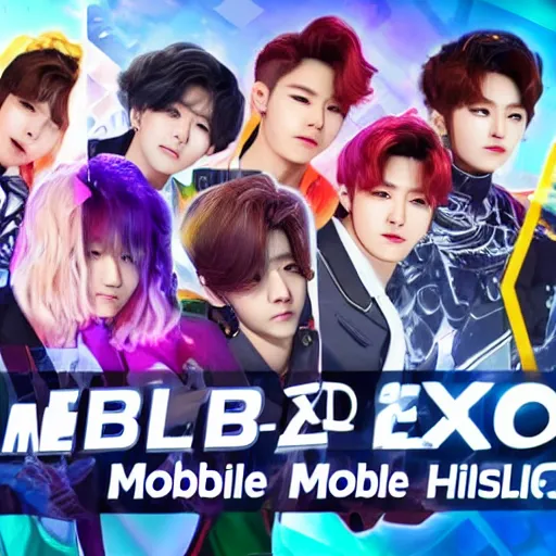 Image similar to members of the kpop band exo as mobile legends heroes, 8 k, high definition, extremely detailed, photo - realistic