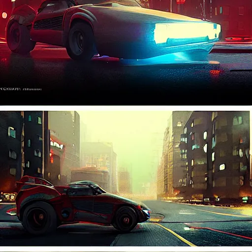 Image similar to concept art of vehicles from the movie akira inspired by liam wong, high octane render, trending on cgsociety, displacement mapped!, masterpiece!!