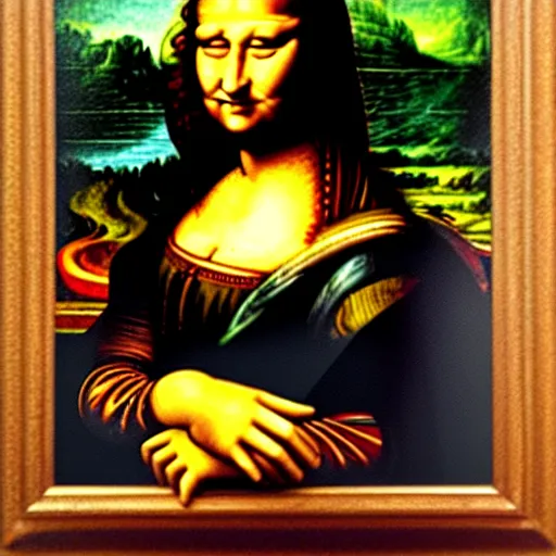 Image similar to monalisa drawing leonardo da vinci, oil painting, highdetailed