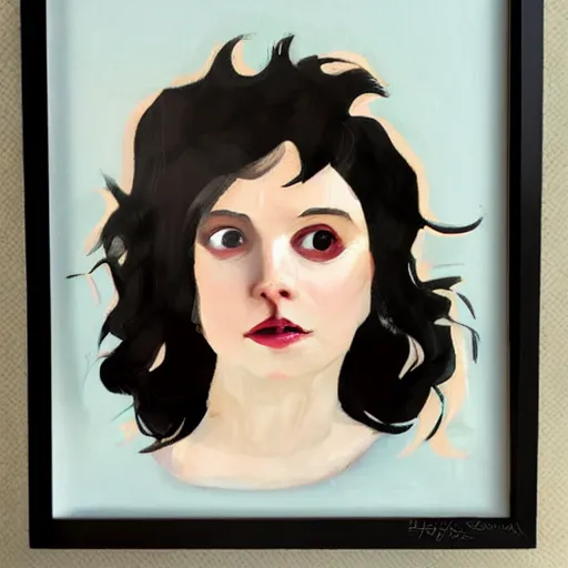 Image similar to hedgehog lady in the style of michael carson