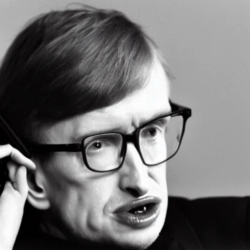 Prompt: steven hawking holding a gun