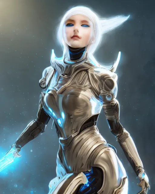 Image similar to android girl in egyptian ruins, warframe armor, exploration, white hair, atmosphere, glow, detailed, intricate, beautiful face, cinematic lighting, trending on artstation, blue eyes, 4 k, focused, extreme details, cinematic, masterpiece, by akihito tsukushi