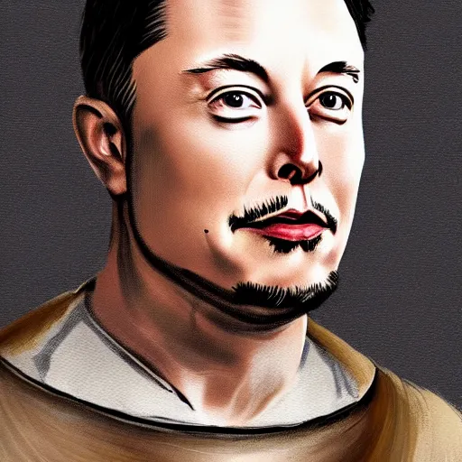 Image similar to elon musk as a smug peasant in medieval times, digital art