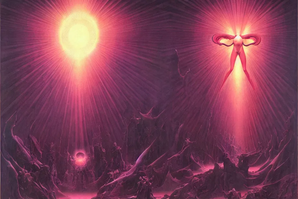 Image similar to divine light, wayne barlowe.