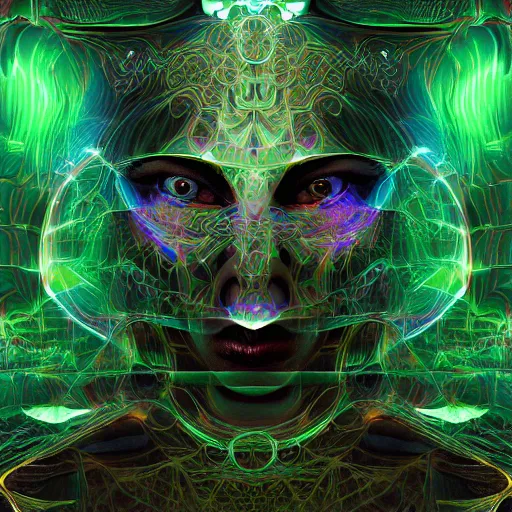 Image similar to machine elf dmt trip render abstract photoreal