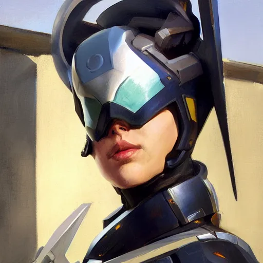 Image similar to greg manchess portrait painting of partially armored vision as overwatch character, medium shot, asymmetrical, profile picture, organic painting, sunny day, matte painting, bold shapes, hard edges, street art, trending on artstation, by huang guangjian, gil elvgren, ruan jia, greg rutkowski, gaston bussiere