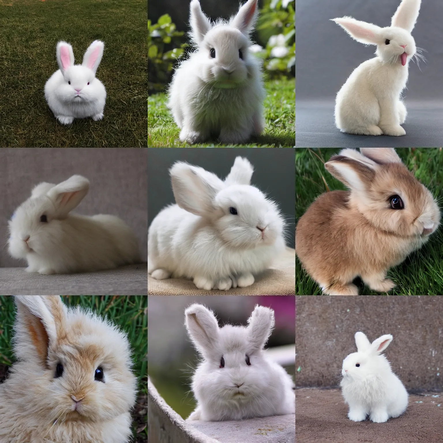 Prompt: a fluffy bunny