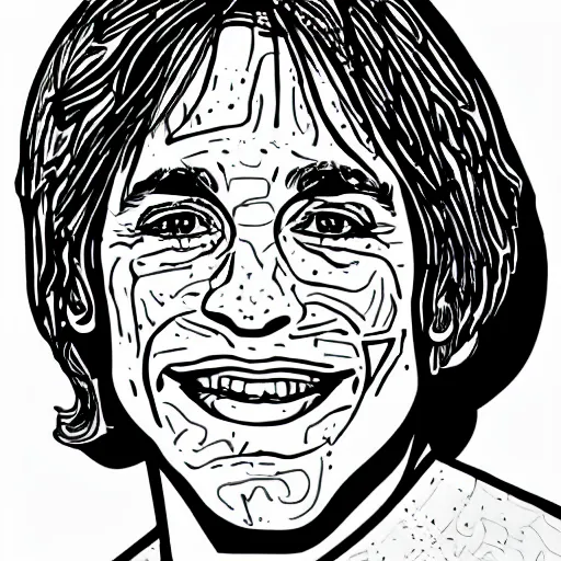 Image similar to Tony Danza coloring book page, black and white