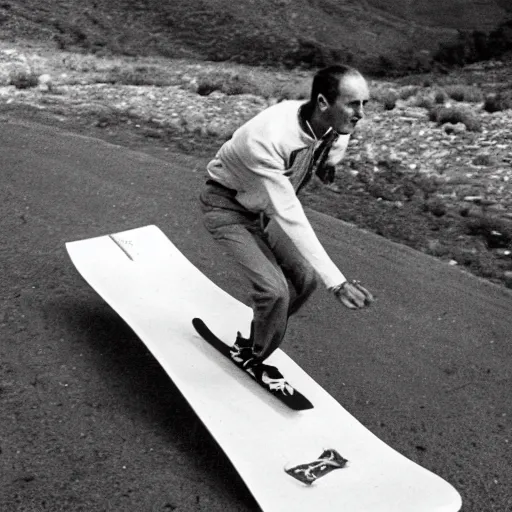 Image similar to francisco franco doing skatboard in el valle de los caidos ( spain )