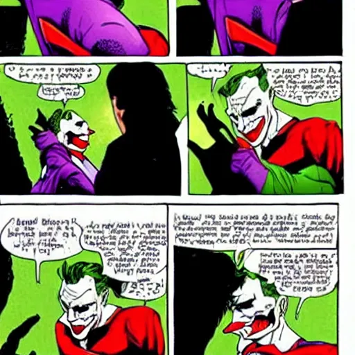 Prompt: the joker being nice