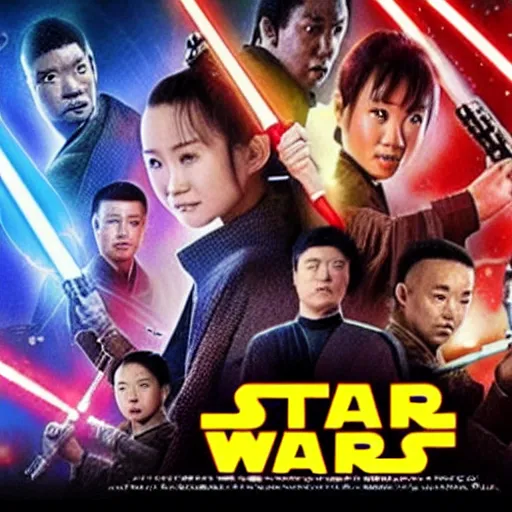 screenshot from a chinese star wars movie, Stable Diffusion