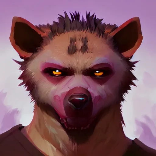 Image similar to Portrait of a Gnoll, evil look, mattepainting concept Blizzard pixar maya engine on stylized background splash comics global illumination lighting artstation lois van baarle, ilya kuvshinov, rossdraws