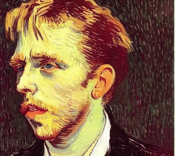 Prompt: portrait of tom odell by vincent van gogh