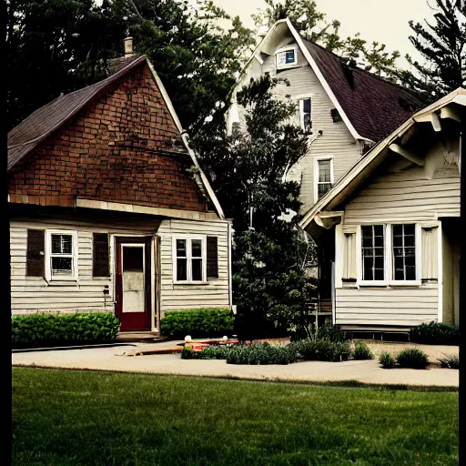 Image similar to a nostalgic photograph of a suburban home during summer, trending on tumblr