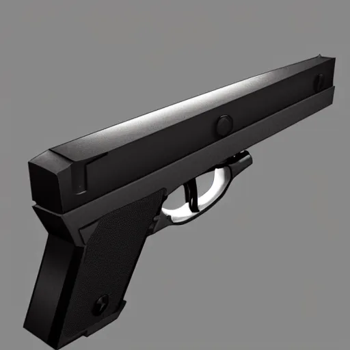 Prompt: Concept Render from Google. Pistol Firearm