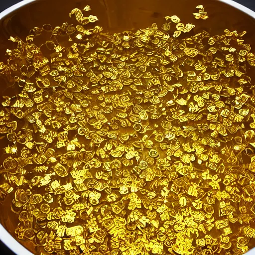 Image similar to Bathtub full of gold, 4K photograph, high detail