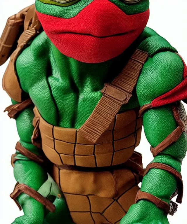 Image similar to a teenage mutant ninja turtle raphael neca toy