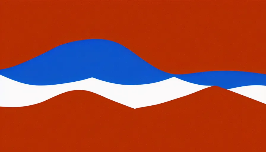 Prompt: A minimalist flag representing Idaho's Salmon River mountain valley, vector graphic, vexillology, cobalt and white color scheme,