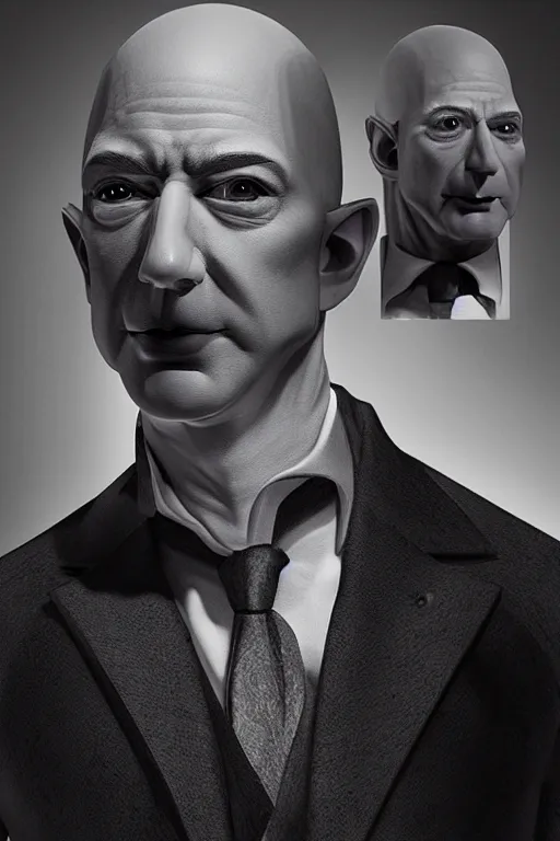 Image similar to jeff bezos as a vampire, photorealistic, cinematic lighting, highly detailed, very intricate, nosferatu, by guillermo del toro