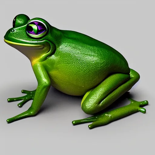 Prompt: cute pepe anthro green frog, cinematic key light ultra realistic, photorealistic, dramatic volumetric lighting award winning 8 k ray tracing