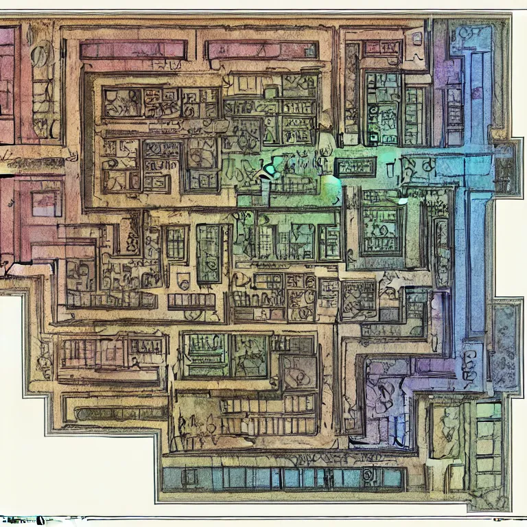 Temple at Tharmont Underground City 11x17 Printable RPG Map -  Canada  in 2023