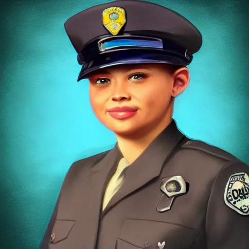 Image similar to “Police officer who is a donut, digital art, 4k, award winning”