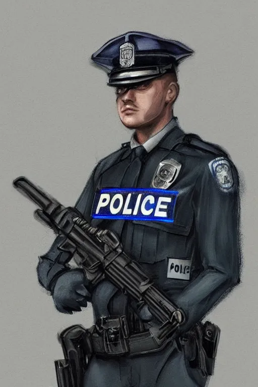 Image similar to police officer, greater manchester police, highly detailed, digital art, sharp focus, trending on art station