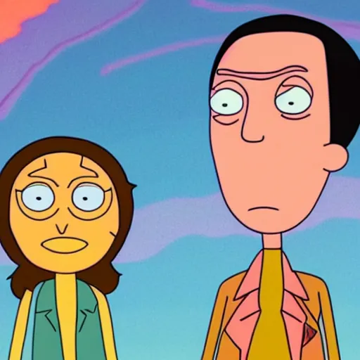 Image similar to johnny depp in rick and morty