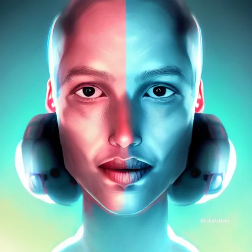 Image similar to superintelligent ai taking over the world, trending on artstation, sci - fi, colorful, portrait