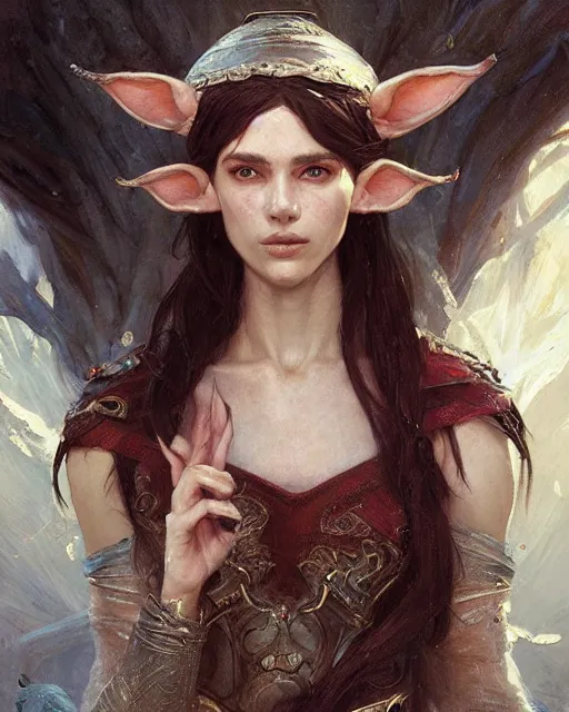 Image similar to a beautiful elf princess, oil painting, by Fernanda Suarez and and Edgar Maxence and greg rutkowski