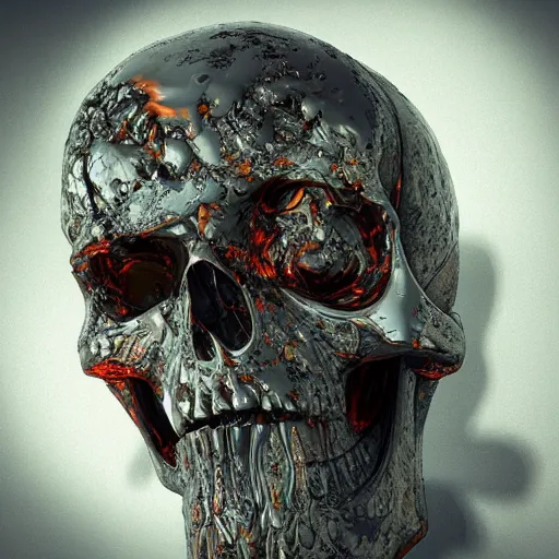 Image similar to portrait_of_a_melting_skull._intricate_abstract._intricate_artwork._by_Tooth_Wu_wlop_beeple_dan_mumford._octane_render_trending_on_artstat