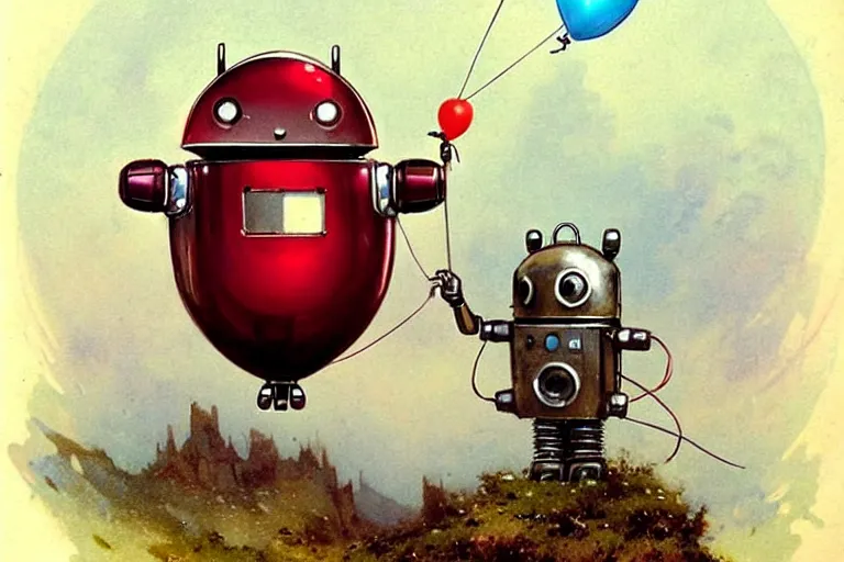 Image similar to adventurer ( ( ( ( ( 1 9 5 0 s retro future robot android mouse rv balloon robot. muted colors. ) ) ) ) ) by jean baptiste monge!!!!!!!!!!!!!!!!!!!!!!!!! chrome red