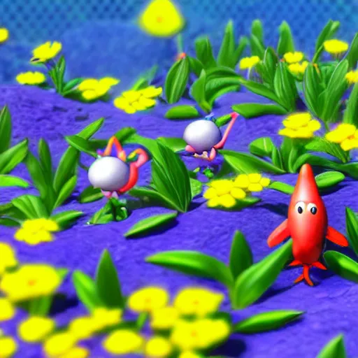 Prompt: “a Pikmin game, SNES style, photo, still, E3 reveal, highly detailed”