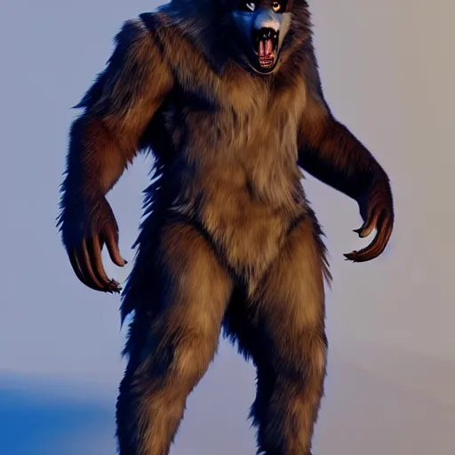 Image similar to cute handsome cuddly werewolf from van helsing unreal engine hyperreallistic render 8k character concept art masterpiece