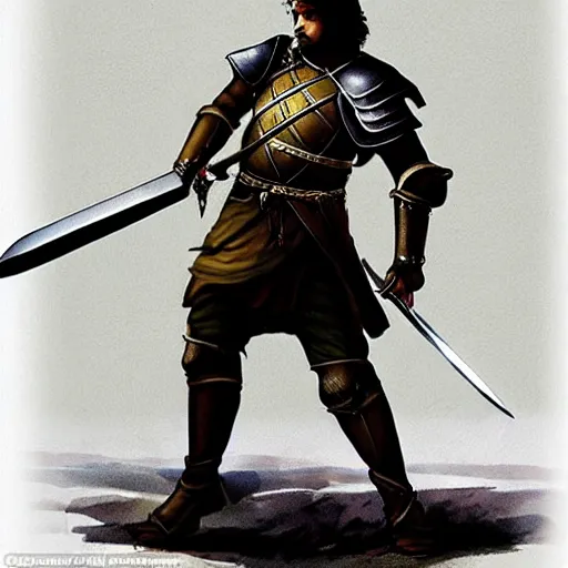 Image similar to a sword too big to be called a sword, too heavy, too large, too rough, it is more like a hunk of iron