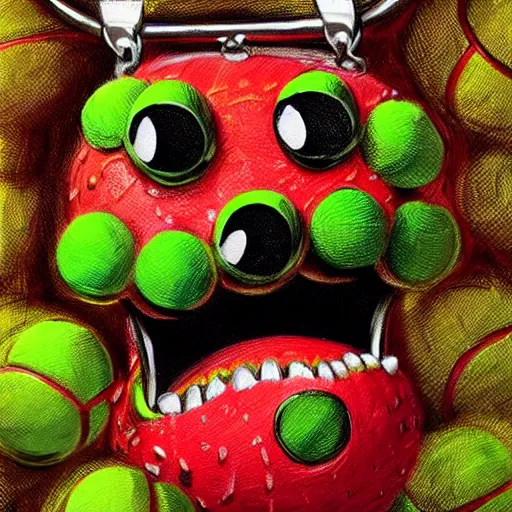 Image similar to a tennis ball monster wearing gold chain necklace, digital art, fantasy, magic, trending on artstation, ultra detailed, professional illustration by Basil Gogos