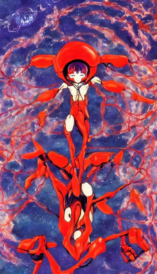 Image similar to psytrance artwork, from evangelion