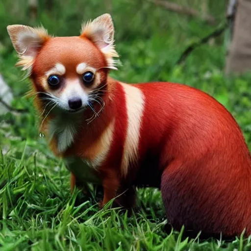 Image similar to a chihuahua that looks like a red panda