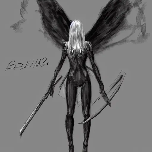 Image similar to fallen angel, concept art