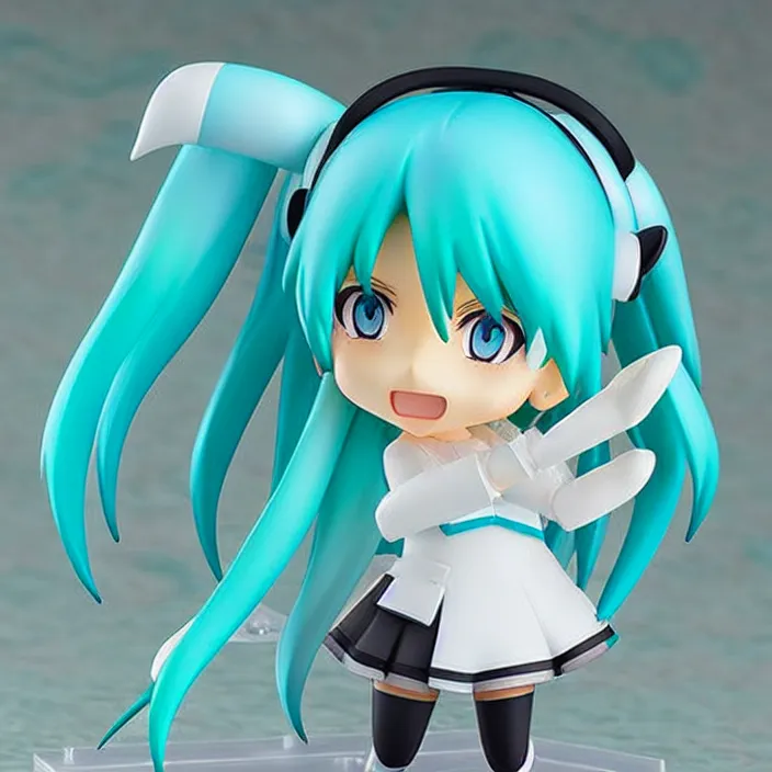 Image similar to hatsune miku, an anime nendoroid of hatsune miku, figurine, detailed product photo