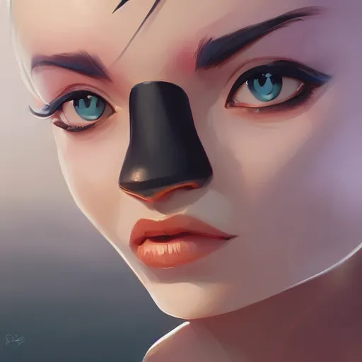 Image similar to face icon stylized minimalist megan man x, loftis, cory behance hd by jesper ejsing, by rhads, makoto shinkai and lois van baarle, ilya kuvshinov, rossdraws global illumination