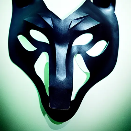 Prompt: mask of wolf, studio photo