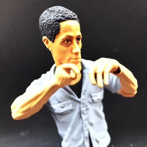 Prompt: canserbero plastic figurine bobblehead toy