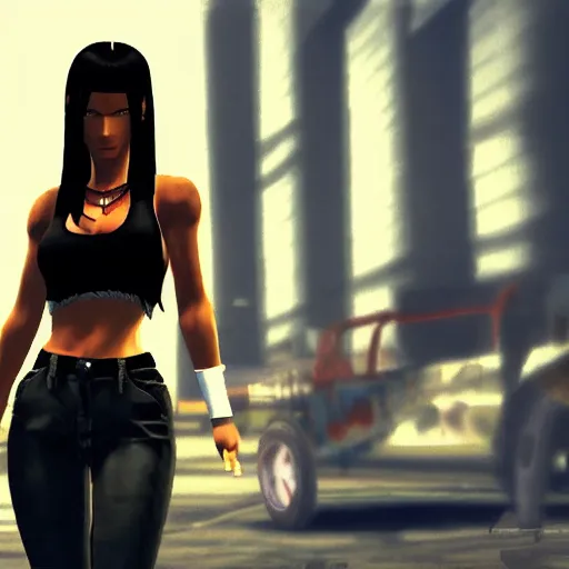 Image similar to Tifa Lockheart as seen on the GTA V loading screen