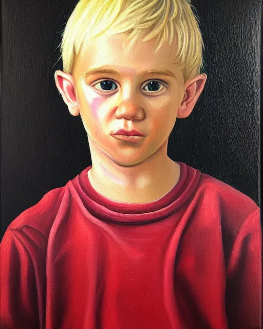 Prompt: little awkward cute blond man who is awkward and is also awkward, very detailed oil painting, oil on canvas