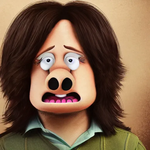 Image similar to arin hanson depicted as a muppet. trending on art - station. digital art. extremely detailed. photorealistic.