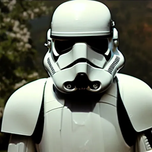 Image similar to lana del rey as a storm trooper in'star wars ', no helmet, cinematic scene, cinematic lighting, 3 5 mm